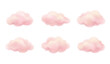 © MdAtaur - set of soft pink clouds on a white background