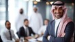 © sup - Middle eastern businessman smiling portrait