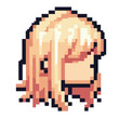 © Tepras - Distinctive character portrait showcasing detailed blonde hair in a captivating pixel art style, embodying the charm of retro digital aesthetics and nostalgic gaming visuals
