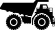 © Rizzz - Heavy Duty Mining Dump Truck Silhouette Isolated on White