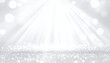 © Rayyanza - Bright Spotlight Shining Down on Glittering Floor.
