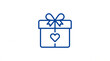 © ann - Minimalist gift box icon with heart