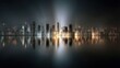 © rose id - City skyline night reflection