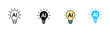 © Jahid Graphic - AI Light Bulb Icon for Artificial Intelligence, Creative Machine Learning, Smart Technology Innovation, and Digital Brain Idea Symbol. Symbol Vector Illustration.