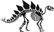 © Istiak - stegosaurus dinosaur skeleton flat design vector illustration