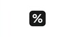 © Indi - A black icon with a white percentage symbol on a white background
