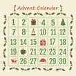 © Mahmudul - Christmas Advent Calendar with Festive Icons