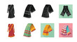 © sarmin - Collection of traditional indian saris and shawls in various designs