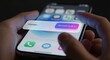 © racesy - Hands holding smartphone with AI chatbot app interface for customer support
