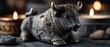 © SHAFIQ - Mesopotamian basalt stone carved bull figurine high resolution picture