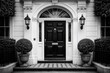 © TheWaterMeloonProjec - Vintage style front door in classic black and white design