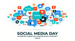 © Mittal Festival Art - Online community interaction concept showing colorful chat bubbles likes and notifications symbolizing digital connection communication growth designed for marketing campaigns related to social media