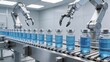 © 光弼 李 - Robotic arms filling vials on conveyor