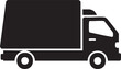 © MstMazeda - Delivery truck black silhouette simple graphic icon with supply chain