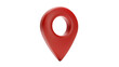 © Isolde - Shiny red location marker with central circular void