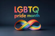 © dramapalma - Banner poster postcard LGBTQ pride month rainbow flag rights homosexuals and bisexuals AI Generative