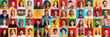 © Lustre Art Group  - Diverse people collage including children adults and seniors on colorful backgrounds. Concept of inclusivity, generational diversity, family audience, lifestyle variety and broad market representation