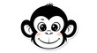 © difka - Cute Monkey Face Cartoon Illustration - Adorable Primate Character