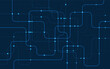 © natrot - Digital technology background. Concept with technology line. Circuit board background technology