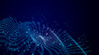 © Lin1800 - Abstract digital network of cyberspace. Concept of big data analysis. 3D visualization.
