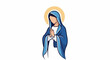© Romi - Stylized depiction of a woman in prayer with a halo