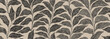 © Hulinska Yevheniia - Leaves branch and Hand Drawn doodle Scribble floral plants banner. seamless pattern. Creative minimalist, Abstract art background. Design wall decoration, postcard, poster or brochure