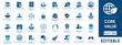 © MS -Studio - Core value and business ethics solid icon set. Includes symbols for Transparency, Compliance, and Sustainability. Vector icons for corporate culture.
