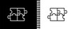 © Khayala - puzzle game piece UI outline icon in black and white mode - business collection.