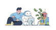 © Triosk - AI robot and human managing online income system with automated money generation