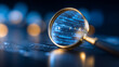 © Benjamin - A magnifying glass over binary code and digital symbols representing cyber investigation, data analysis, and online threat detection.