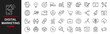 © mi-vector - Digital Marketing web icons set. Business and Marketing - simple thin line icons collection. Containing marketing, seo, ecommerce, analysis, communication, advertising and more. Simple web icons set