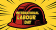 © Hafizha - International Labour Day pop art illustration with red hard hat