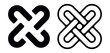 © Sidratul Muntaha 5 - Interlocking icon vector set featuring combine illustration sign collection interconnected symbol design for connection network integration concept