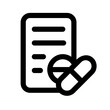 © Marz - medicine recipe line icon perfect for healthcare flyers, medical presentations, hospital brochures, health awareness posters, and wellness social media content