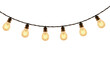 © MDTOUFICKAHAMAD - String of vintage edison light bulbs isolated on transparent background