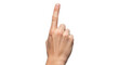 © MDTOUFICKAHAMAD - Close up of a human hand pointing up isolated on transparent background