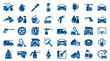 © Iconique Studio - Comprehensive car wash and detailing icons set representing cleaning services and auto care products for professional detailing and vehicle maintenance