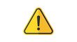 © Rian - Yellow triangle warning sign icon with black exclamation mark. Isolated on white background. Flat vector illustration for alert, caution, hazard, and attention notifications.