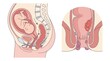 © Anat art - Medical Illustration Showing Pregnancy Symptoms and Conditions With Detailed Views of the Reproductive System