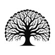 © md - Black tree silhouette, vector tree icon, minimalist tree design, nature symbol