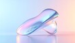 © Fitra - Elegant abstract iridescent liquid shapes with smooth curves reflecting a vibrant pastel color gradient, creating a futuristic and serene visual