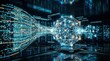 © Coosh448 - Large language model learning from text, artificial intelligence training concept, glowing data flow, digital knowledge processing, futuristic technology scene, realistic light effects, no logos