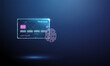 © Елена Бутусова - 3d bank card with fingerprint symbol Biometric payment authentication, secure transaction authorization, identity verification, fraud prevention, digital banking protection concept