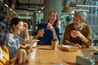 © bernardbodo - Diverse business people enjoying lunch break together