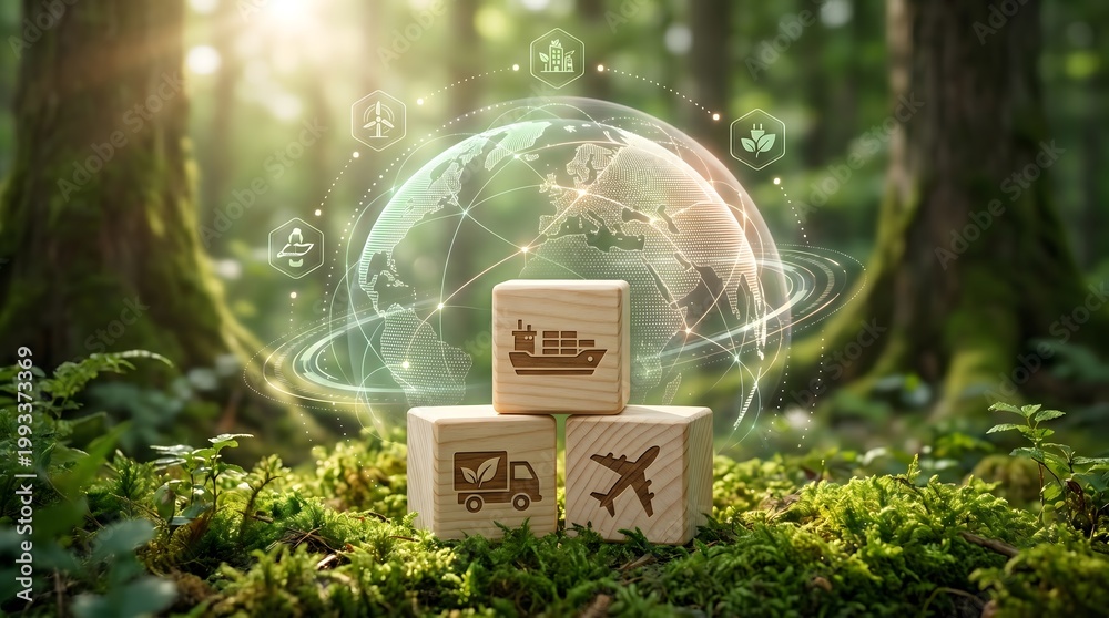 Eco-friendly Global Logistics and Sustainable Transportation Concept in ...