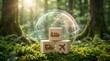© abdul studio - Eco-friendly Global Logistics and Sustainable Transportation Concept in Nature