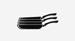 © cumi - Stack of black frying pans with handles