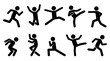 © matahari - Stick Figure Poses Showing Various Actions And Movements