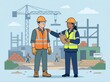 © Anat art - Inspector Checks Safety Practices at Construction Site While Ensuring Compliance With Regulations and Worker Guidelines During Day