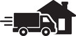 © mahirbaba - Home delivery service icon vector for fast shipping courier logistics and online shopping concept clean minimal style on white background